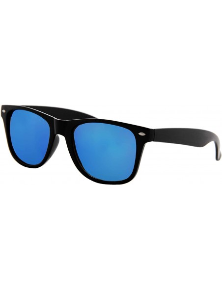 Square Sunglasses 2 pack Men Women Polarized UV400 Mirrored Lens Stylish - CQ18YHNAQ4C $10.11