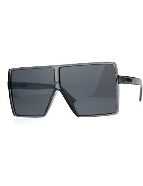 Rectangular Mens Kush Mobster Oversize Rectangular Thin Plastic Sunglasses - Grey - CM180SWYL4I $11.45