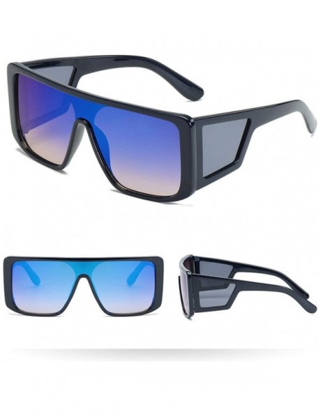 Oversized Square Sunglasses for Men- Oversize Polarized Sun Glasses 100% UV Protection Anti-Glare Eyewear with Flat Lens - CY...