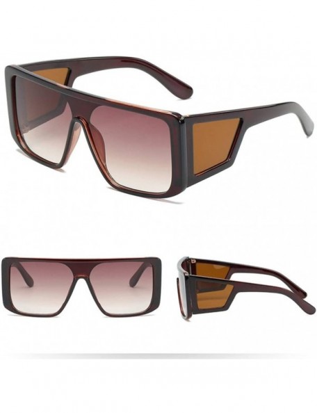 Square Sunglasses for Men- Oversize Polarized Sun Glasses 100% UV Protection  Anti-Glare Eyewear with Flat Lens - CY19648YL55