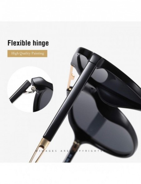 Aviator Polarized Aviator Sunglasses for Men Women UV Protection 8055 - Black - CV195SCE90U $9.83