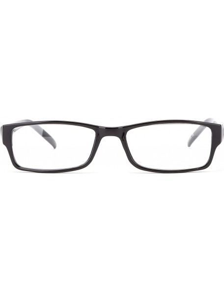 Square Unisex Full Translucent Beautiful Colors Spring Temple Fashion Clear Lens Glasses - Black - C311G6GSPXD $11.96