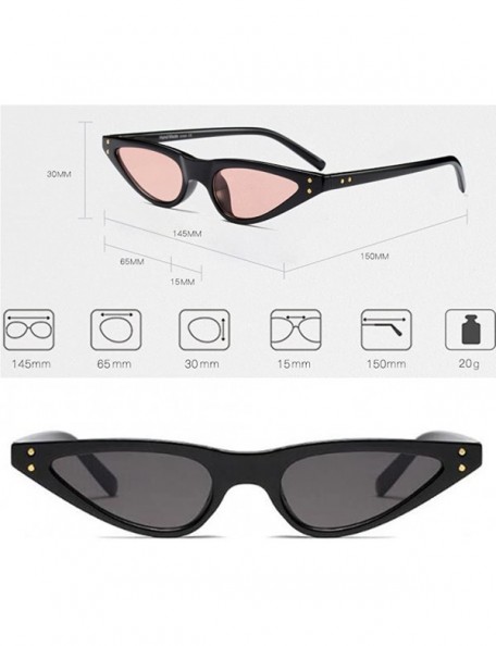 Goggle Women Vintage Retro Cat Eye Sunglasses Small Frame designer Eyewear - C7 - CD18CHUKN03 $20.33