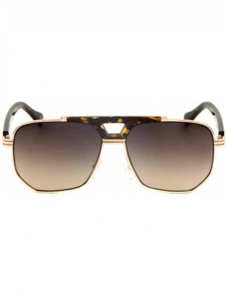 Square Gazelle Viceroy Square Retro Luxury Aviator Sunglasses - Tortoise & Rose Gold Frame - CP18YAHZH6D $9.15