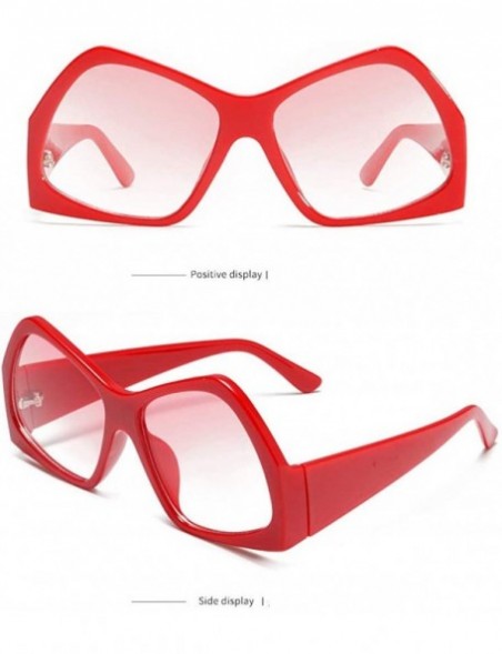 Oversized Sunglasses for Women Cat Eye Vintage Sunglasses Retro Oversized Glasses Eyewear Goggles - Red - CI18QO3HOMD $11.00