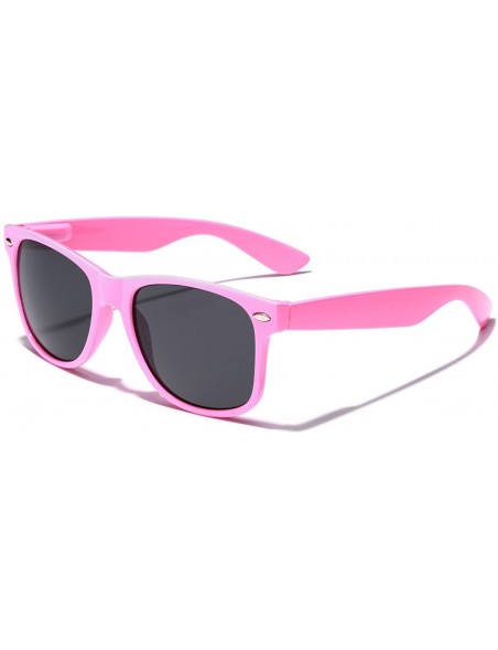Rectangular Iconic Horn Rimmed Retro Classic Sunglasses - Pink - CC12O281OA1 $9.79