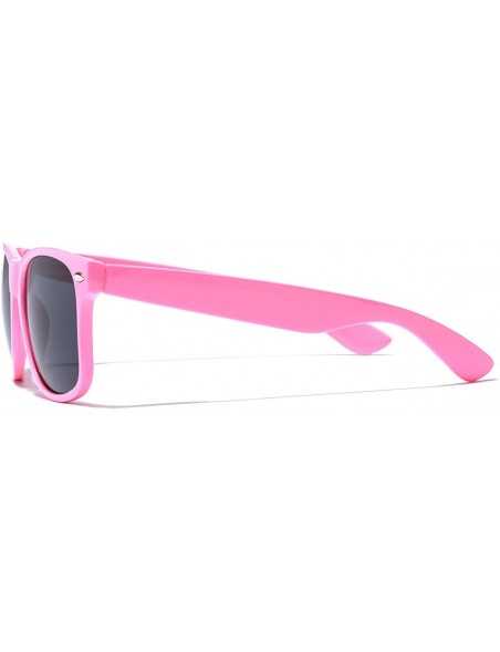 Rectangular Iconic Horn Rimmed Retro Classic Sunglasses - Pink - CC12O281OA1 $9.79