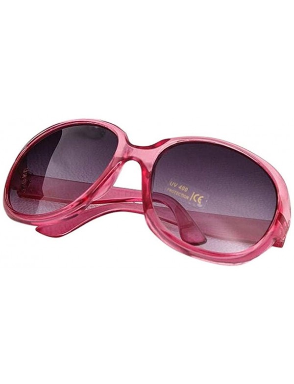 Oval Sunglasses Women Oval Shape Fashion Sunglaasses Women Sunglasses Girls - Rose-red - CC18WYRNMWW $20.20