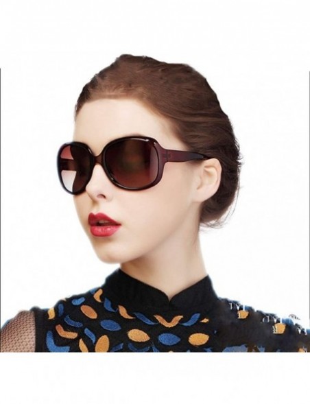 Oval Sunglasses Women Oval Shape Fashion Sunglaasses Women Sunglasses Girls - Rose-red - CC18WYRNMWW $20.20