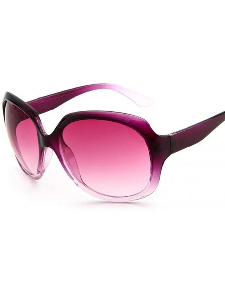 Oval Sunglasses Women Oval Shape Fashion Sunglaasses Women Sunglasses Girls - Rose-red - CC18WYRNMWW $20.20