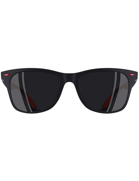 Goggle Classic Polarized Sunglasses Men Women Driving Square Frame Sun Glasses - C2black - CP18HQ5DES6 $20.07