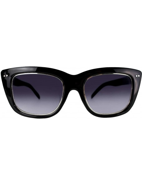 Oversized Cat-Eye Jackie-O Womens Sunglasses With Hard Case - Black - CR18S9XTLSR $19.49