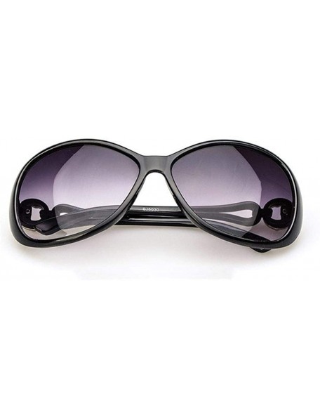 Oval Women Fashion Oval Shape UV400 Framed Sunglasses Sunglasses - Black - C7194KYW0TW $10.75