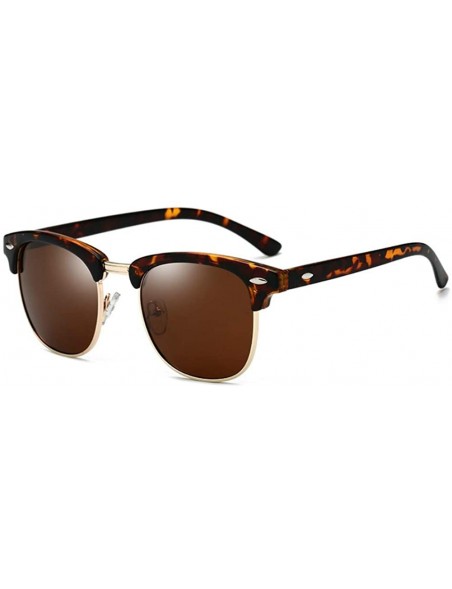 Rimless retro design unisex polarzied sunglasses men RB3016 UV400 women sun glasses - Leopard Brown - CT18UNGOY8G $11.32