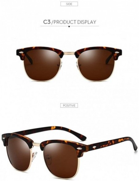 Rimless retro design unisex polarzied sunglasses men RB3016 UV400 women sun glasses - Leopard Brown - CT18UNGOY8G $11.32