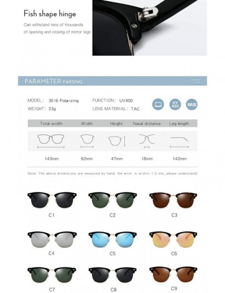 Rimless retro design unisex polarzied sunglasses men RB3016 UV400 women sun glasses - Leopard Brown - CT18UNGOY8G $11.32