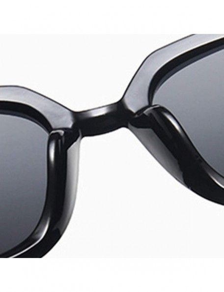 Oversized Cateye Designer Sunglasses Women 2019 Retro Square Glasses Women/Men Luxury Oculos De Sol - Black Gray - CI199C9YRA...