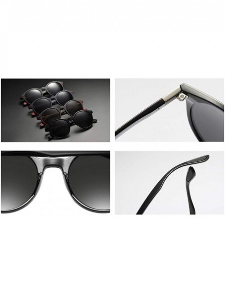 Round Driving Polarized Sunglasses Tr90 Sun Glasses Men Fishing Outdoor - Dark Blue - CA18K5M7AGD $14.34