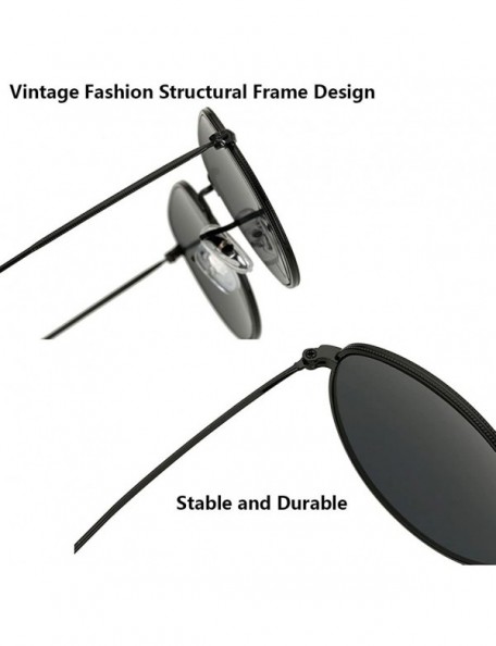 Round Vintage Metal Round Oversized Sunglasses & Case Designer Sunglasse Women - Gold&dark Green - CN1808K04N3 $12.05