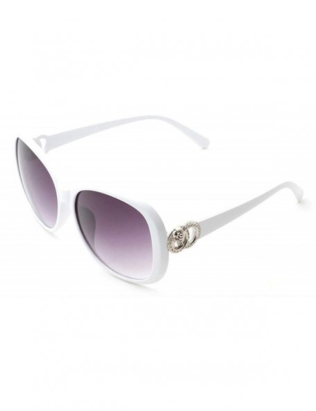 Sport Retro Classic Sunglasses for women PC Resin UV400 Sunglasses - White - CB18SZUGN7C $33.38