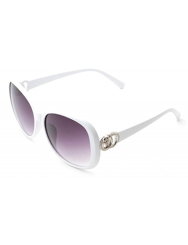 Sport Retro Classic Sunglasses for women PC Resin UV400 Sunglasses - White - CB18SZUGN7C $14.84