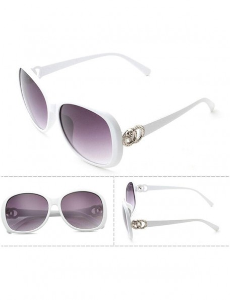 Sport Retro Classic Sunglasses for women PC Resin UV400 Sunglasses - White - CB18SZUGN7C $14.84