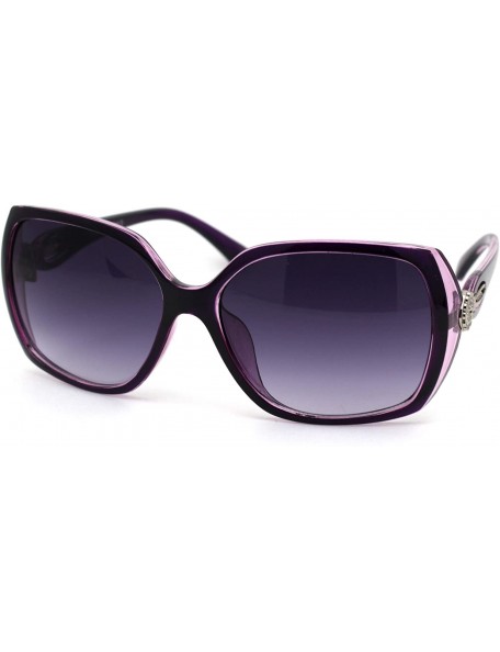 Oversized Womens Fashion Luxury Oversize Diva Plastic Butterfly Sunglasses - All Purple - CP18XI56OIH $8.87