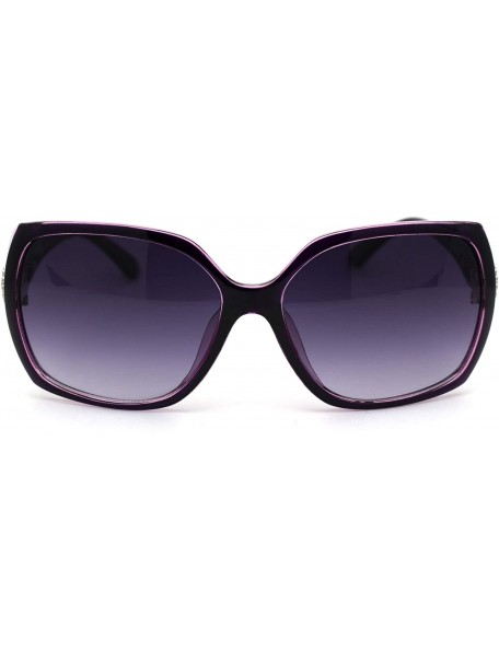 Oversized Womens Fashion Luxury Oversize Diva Plastic Butterfly Sunglasses - All Purple - CP18XI56OIH $8.87