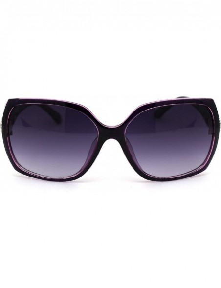 Oversized Womens Fashion Luxury Oversize Diva Plastic Butterfly Sunglasses - All Purple - CP18XI56OIH $8.87