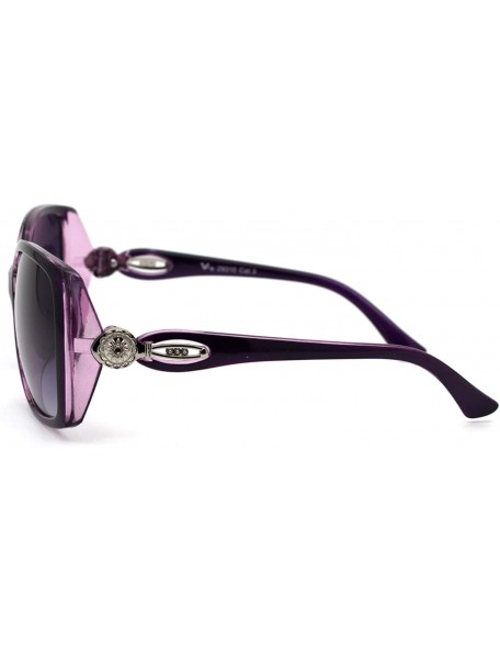 Oversized Womens Fashion Luxury Oversize Diva Plastic Butterfly Sunglasses - All Purple - CP18XI56OIH $8.87