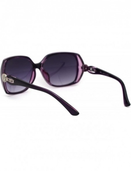 Oversized Womens Fashion Luxury Oversize Diva Plastic Butterfly Sunglasses - All Purple - CP18XI56OIH $8.87