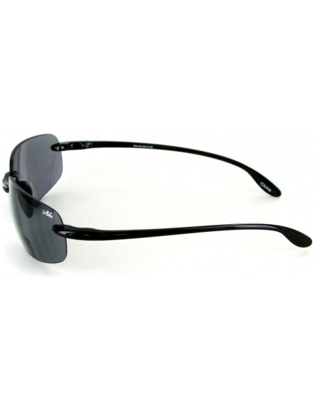 Rimless "Oahu Sun Deluxe" Wrap-Around Rimless Bifocal Sunglasses (Black w/Smoke +2.00) - CU11MS1BR2B $33.82