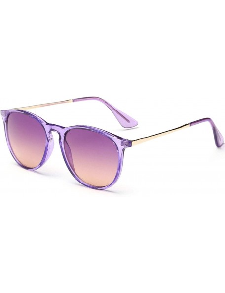 Round Sun Glasses Colored Shades Round Sunglasses for Women Tinted Lens Circle Ladies Pink Eyeglasses - C11 - C718W9IYY96 $24.74