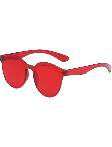 Semi-rimless Sunglasses Transparent Lightweight - A - CT194YNYR7M $10.97