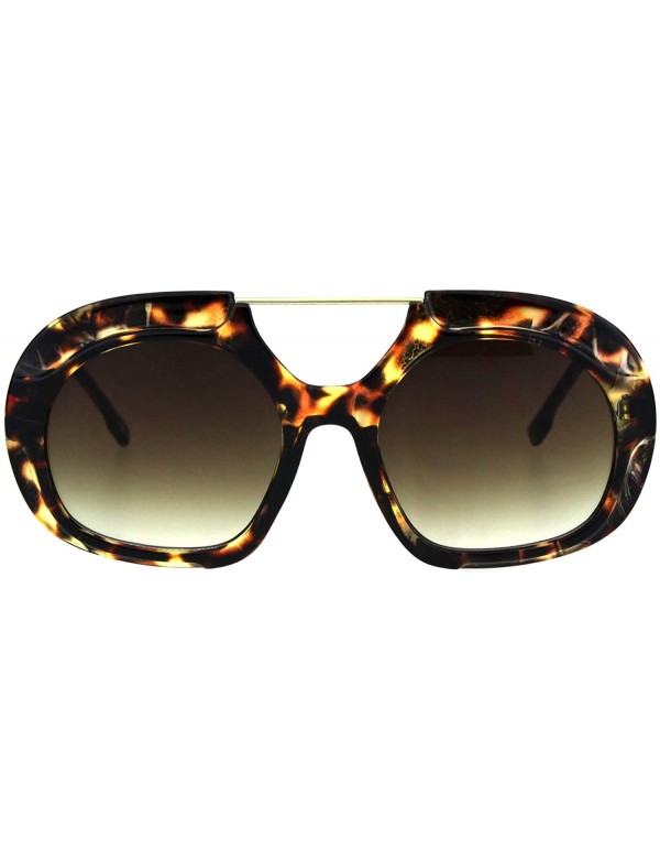 Square Womens Unique Fashion Sunglasses Chic Retro Style Shades UV 400 - Tortoise - CQ18OK9X65M $12.48