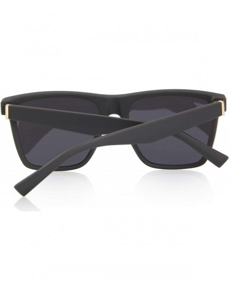 Square Polarized Sunglasses Men Women Retro Brand Sun Glasses UV 400 - Black - CZ189W23O0I $9.71