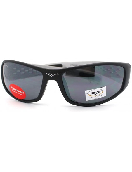 Sport Mens Sports Sunglasses Oval Frame Active Fashion Eyewear - Matte Black - CY11CCKJ23T $10.34