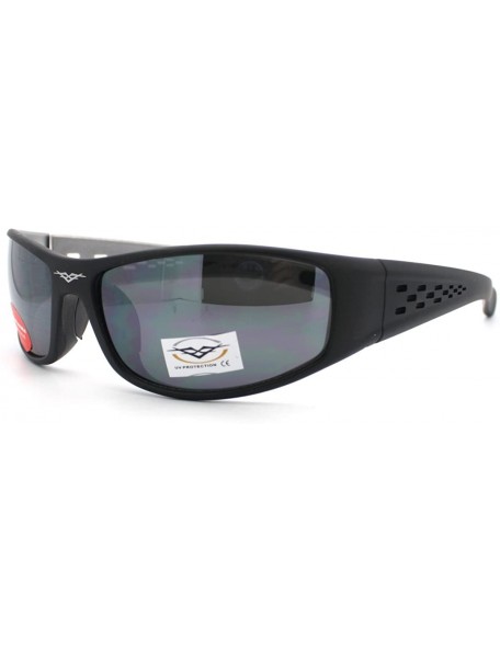 Sport Mens Sports Sunglasses Oval Frame Active Fashion Eyewear - Matte Black - CY11CCKJ23T $10.34