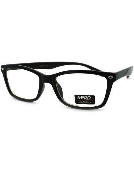 Rectangular Clear Lens Optical Frame Eyeglasses Designer Rectangular Glasses - Black - CR11USQDQXL $11.06