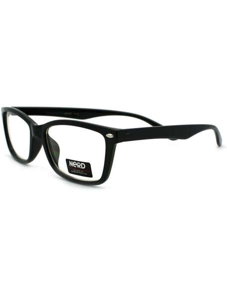 Rectangular Clear Lens Optical Frame Eyeglasses Designer Rectangular Glasses - Black - CR11USQDQXL $11.06