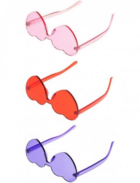 Rimless Rimless Sunglasses Transparent Frameless - C518O5EAUA7 $12.03