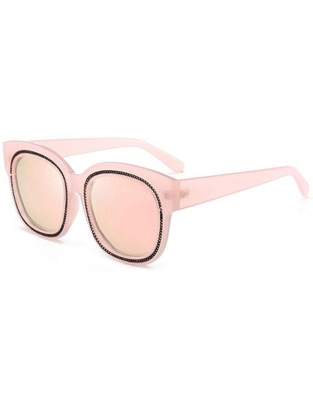 Oversized Cat Eye Chain Polarized Sunglasses Men Women 2019 Fashion Shades C2 Leopard - C4 Pink - C618YQO6YHM $13.81