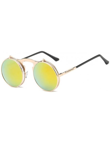 Round Sunglasses Women Round Metal Frames Sun Glasses Men Retro Eyewear UV400 - 4 - CH18ORLIDNM $52.55