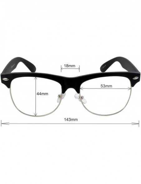 Rimless Fashion Half Frame Semi-Rimless Sunglass - Purple Mirror Lens - CH18E6LZ2UX $10.54