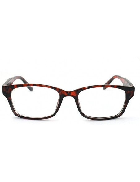 Square "Fashionista" Unisex Squared Fashion Clear Lens Glasses - Tortoise V2 - CB11KVBCNC3 $7.82