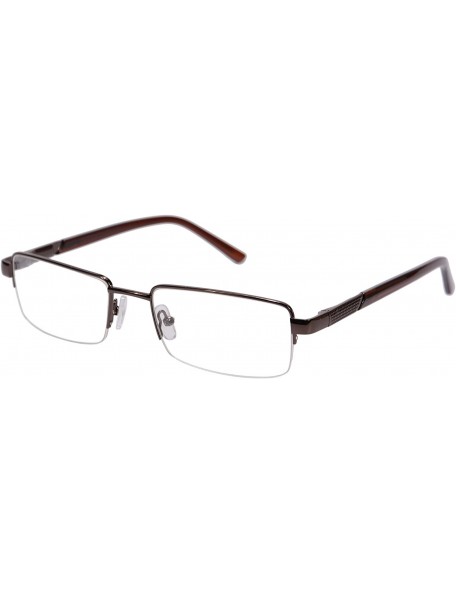 Rectangular Metal Frame Blue Light Blocking Reading Glasses 1.56 Lenses-6334 - C117YICNXY4 $12.59