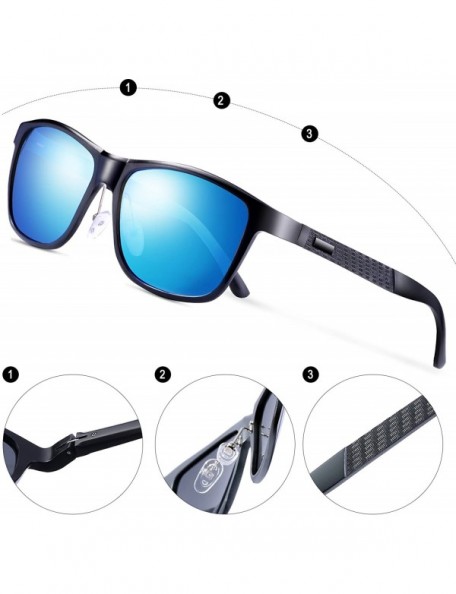Aviator Polarized Sports Sunglasses for Men - Driving Cycling Fishing Sunglasses Men Women Lightweight UV400 Protection - C11...