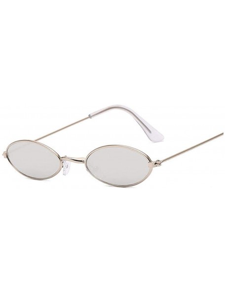 Oval Sunglasses Vintage Glasses Fashion Lunette - CW19850GXX8 $26.57