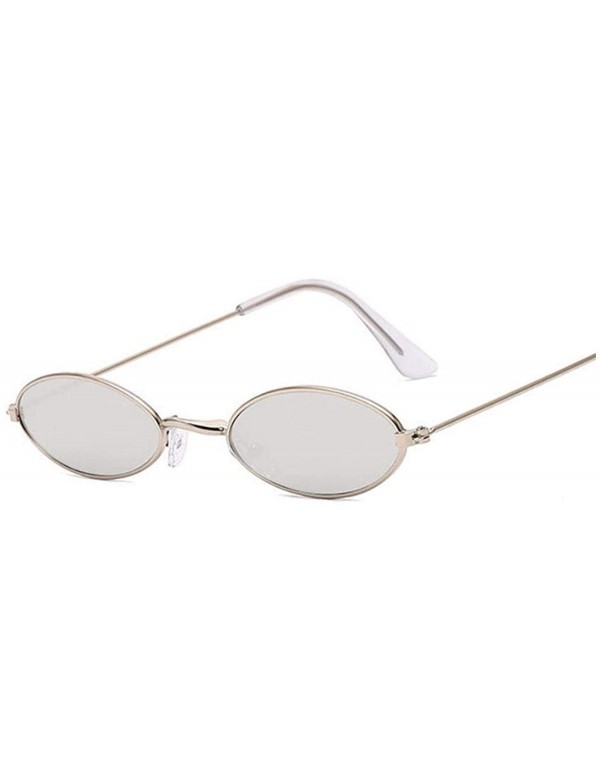 Oval Sunglasses Vintage Glasses Fashion Lunette - CW19850GXX8 $26.57