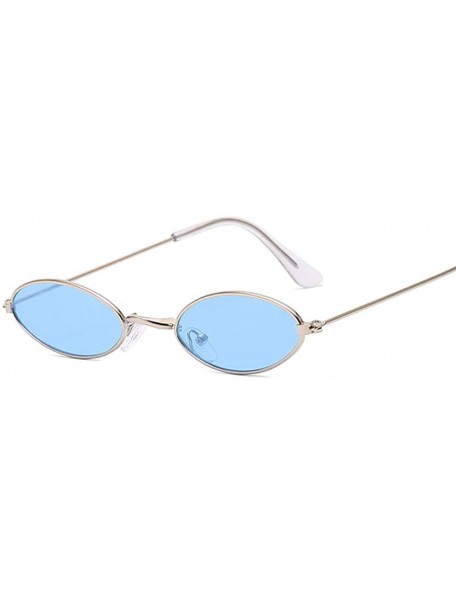 Oval Sunglasses Vintage Glasses Fashion Lunette - CW19850GXX8 $26.57